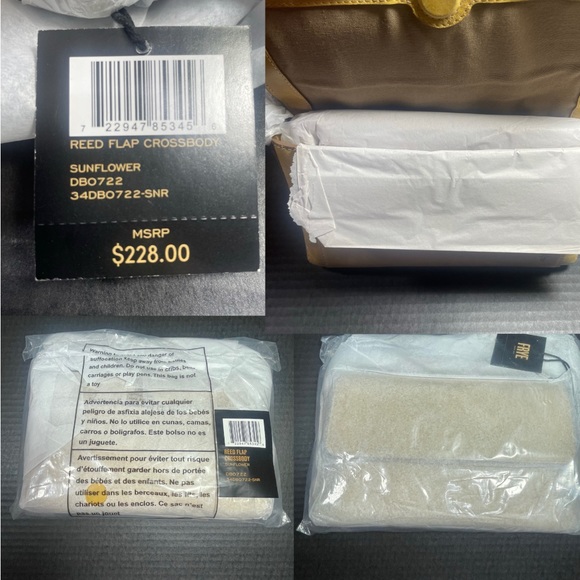 FRYE REED FLAP LEATHER CROSSBODY $228 YELLOW GREAT EASTER GIFT PRICE FIRM! - Picture 10 of 15